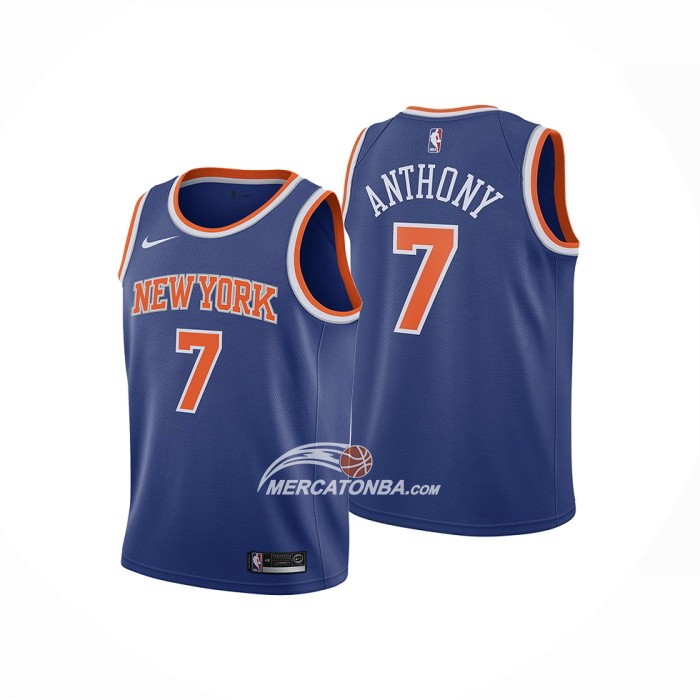 Maglia Bambino New York Knicks Carmelo Anthony NO 7 Icon Blu